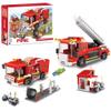 2 in 1 City Fire Truck Fire Station Building Blocks Fire Engine Vehicles Set Fire Fighter Building Kit Fire Rescue Toys Xmas Gifts Present Building Bricks for Kids Aged 6-12 (184pcs) view 1