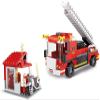 2 in 1 City Fire Truck Fire Station Building Blocks Fire Engine Vehicles Set Fire Fighter Building Kit Fire Rescue Toys Xmas Gifts Present Building Bricks for Kids Aged 6-12 (184pcs) view 2