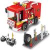 2 in 1 City Fire Truck Fire Station Building Blocks Fire Engine Vehicles Set Fire Fighter Building Kit Fire Rescue Toys Xmas Gifts Present Building Bricks for Kids Aged 6-12 (184pcs) view 3