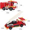 2 in 1 City Fire Truck Fire Station Building Blocks Fire Engine Vehicles Set Fire Fighter Building Kit Fire Rescue Toys Xmas Gifts Present Building Bricks for Kids Aged 6-12 (184pcs) view 4