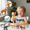 Safari Animals Figures, Plastic Zoo Animals Toys for Toddlers 1-3, Realistic Jungle Animal Figurines for Kids 3-5, 12Pcs Wild African Toys Birthday Gifts Boys Girls view 2