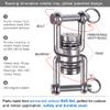 BeneLabel Dual Hanging Rings Hammock Swing Hanger, Swivel Stainless Steel Mounting Bearing Set D Shape Open Loop for Indoor Outdoor Playground Chair Yoga Rope Punching Bag Sandbag view 2