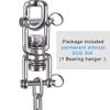 BeneLabel Dual Hanging Rings Hammock Swing Hanger, Swivel Stainless Steel Mounting Bearing Set D Shape Open Loop for Indoor Outdoor Playground Chair Yoga Rope Punching Bag Sandbag view 4