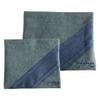 Tallis and Tefillin Bag Set - Faux Leather Grey and Blue Striped Design, 14.2" x 11.4" & 9" x 9.8" view 1