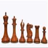 1849 Jaques Cook Type 4.4" Antiqued Boxwood & Ebony Luxury Staunton Wood Chess Pieces Set view 2