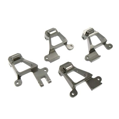 Atomik Alloy Shock Tower Set - RC Car Replacement for Traxxas TRX-4 - Hardened, Durable Billet 6061 Aluminum, Chassis Upgrade Part 8216 - Grey