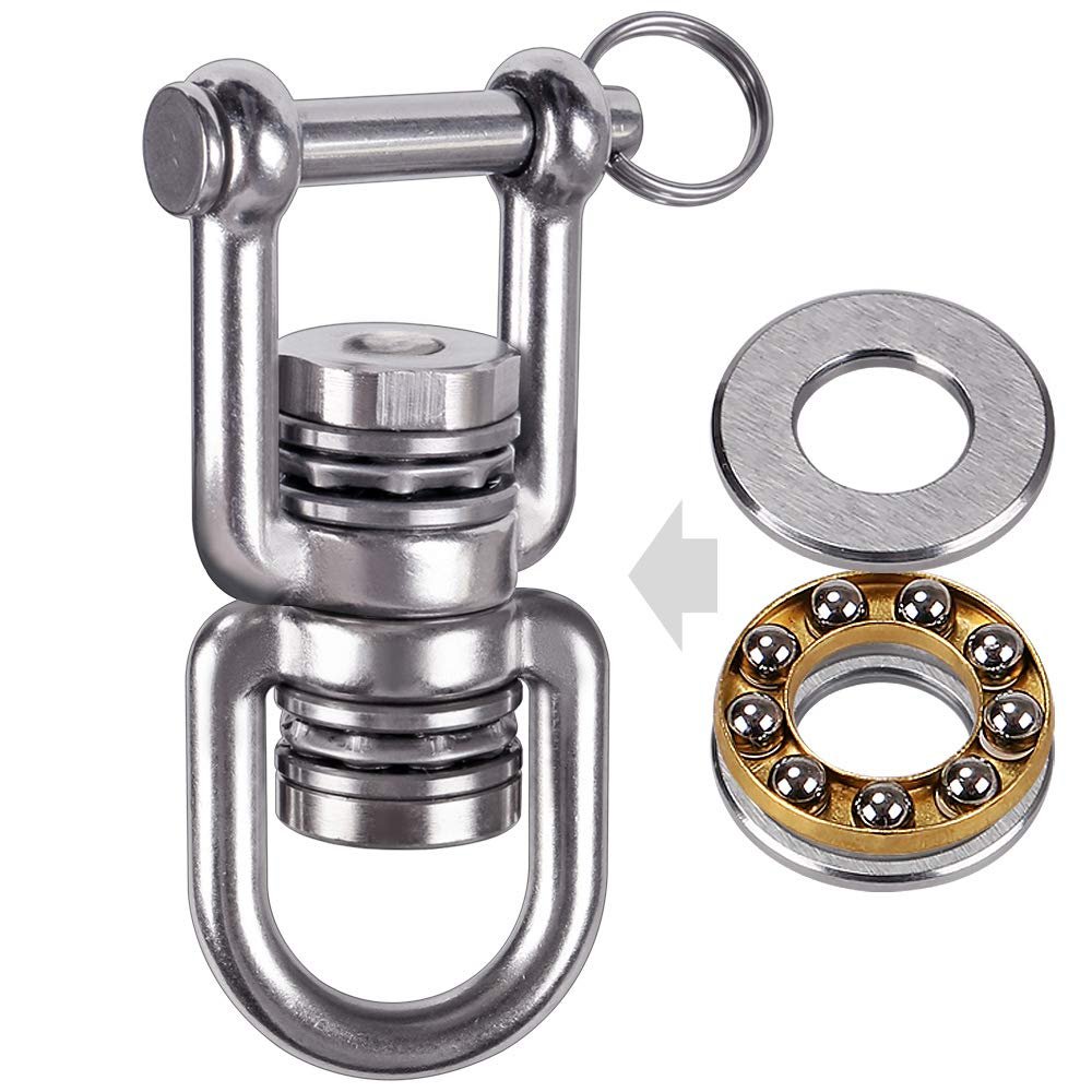 BeneLabel Swing Swivel with 2 Bearing, 360 Rotation, 770LB Capacity, Safest Rotational Device Hanging Accessory for Web Tree Swing, Aerial Dance, Children's Swing, Yoga Swing Sets