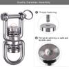 BeneLabel Swing Swivel with 2 Bearing, 360 Rotation, 770LB Capacity, Safest Rotational Device Hanging Accessory for Web Tree Swing, Aerial Dance, Children's Swing, Yoga Swing Sets view 3