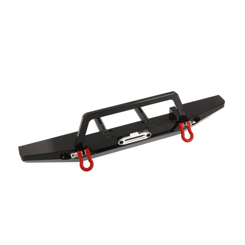 Atomik - Alloy Scale Front Bumper - RC Car Replacement for Axial SCX10 II - Hardened Billet 6061 Aluminum - Lightweight & Durable Performance - Front Chassis Upgrade Part AX31571 - Black