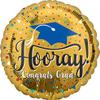 LOONBALLOON Standard Hooray Grad Gold Balloon Balloons for Graduation Party Decoration Supplies view 1