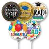 LOONBALLOON 9 Inch Graduation Pre-Inflated Micro Stick Balloons Value Pak 30pk Balloons for Graduation Party Decoration Supplies view 1