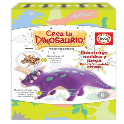 Educa - Create and Mold Your Triceratops Educational Game for Children, Multicolor (18363)