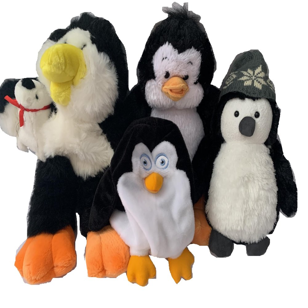 Aunt Sandy's Sewing Large Weighted Penguin Plush Stuffed Animal with 3 or 4 lbs, Washable Buddy