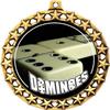 Dominoes Medal, 2 1/2" Galaxy Star Dominoe Games Medals, Great Dominoes Awards 100 Pack view 2