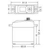 JX Servo PDI-HV2060MG 60KG Super Torque Digital Gasoline Servo 180/360 Degrees Arm Digital Servo (180 Degree) view 3