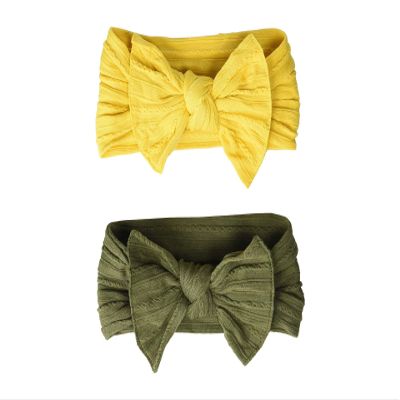 Baby Bling Baby Girl's 2-Pack Cable Knot (Infant/Toddler) Mustard/Army Green One Size