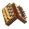 RoyalChessMall-Golden Rosewood Wooden Inlaid Magnetic Chess Set 5" with Folding Board view 1