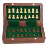 RoyalChessMall-Golden Rosewood Wooden Inlaid Magnetic Chess Set 5" with Folding Board view 3
