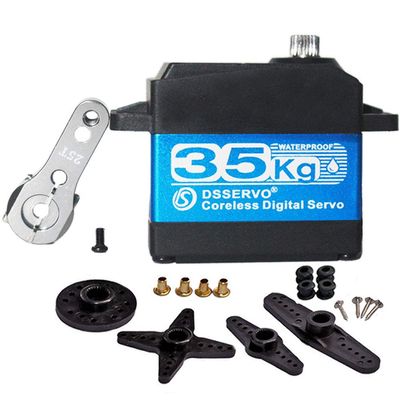 ANNIMOS 35KG Coreless Digital Motor Servo 7.4V High Speed Stainless Steel Gear High Torque Waterproof Standard Baja Servos (270 Degrees)