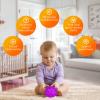 ROHSCE Sensory Balls for Kids 6pcs Textured Multi Ball Set for Toddlers Multicolor and Bright Handing Catching Balls BPA-Free Soft Stress Relief Toys view 3