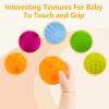 ROHSCE Sensory Balls for Kids 6pcs Textured Multi Ball Set for Toddlers Multicolor and Bright Handing Catching Balls BPA-Free Soft Stress Relief Toys view 4