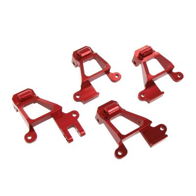 Atomik Alloy Shock Tower Set - RC Car Replacement for Traxxas TRX-4 - Hardened Billet 6061 Aluminum, Chassis Upgrade Part 8216 - Red