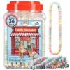 36 Candy Necklaces Individually Wrapped, Choker Style Nostalgic Pastel Candy Jewelry Perfect for Party Favors, Pinata Fillers and Goodie Bags, Packed in a Convenient Display Tub, By 4YoreElves view 1