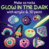 Creativity for Kids Glow in The Dark Rock Painting Kit | Paint & Decorate 10 Rocks with Vibrant Colors & Glow Accents | DIY Rock Painting Kit for Kids | Fun Arts & Crafts (Ages 6+) view 2