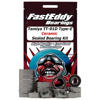 FastEddy Bearings Compatible with Tamiya TT-01D Type-E Chassis Ceramic Sealed Bearing Kit