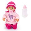 Bayer Design 93824BD Interactive Baby Doll, 38 cm, Soft Body, Sleeping Eyes, Talking, with Dummy and Bottle view 1