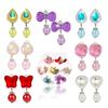 Hifot 7 Pairs Clip on Earrings Girls, No Pierced Design Earrings Dress up Pretend Princess Play Jewelry Accessories for Kids view 2