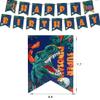 Dinosaur Birthday Party Supplies Kit For Boys, Dinosaur Party Decorations-20 Guest-Include Dino Plates Cups Napkins Banner Cutlery Balloon Tablecloth Straws Toppers view 4