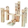 Wooden Marble Run for Kids Ages 4-8, 65 Pieces Wood Building Blocks Toys and Construction Play Set, Marble Track Maze Game STEM Learning Toys for Boys Girls (Natural Color Blocks) view 1