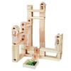 Wooden Marble Run for Kids Ages 4-8, 65 Pieces Wood Building Blocks Toys and Construction Play Set, Marble Track Maze Game STEM Learning Toys for Boys Girls (Natural Color Blocks) view 2