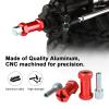4-Pack HobbyPark RC Wheel Spacers 12mm Hex Drive Hubs Combiner Coupler Aluminum 25mm Offset Extension for 1/10 RC Crawler Car Parts (Red) view 2