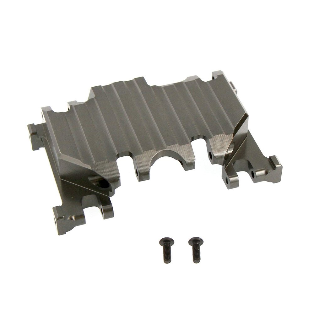 Atomik RC TRX-4 Alloy Center Skidplate, Gun Metal - Replaces 8238 - Compatible with Traxxas