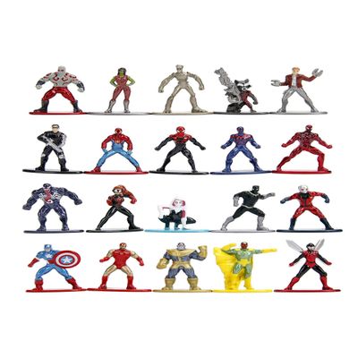 Marvel 1.65" Die-cast Metal Collectible Figures 20-Pack Wave 1, Toys for Kids and Adults