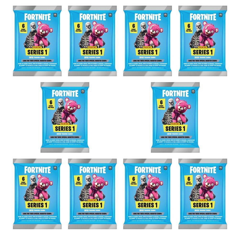 2019 Panini Fortnite Series 1 Trading Cards, 10-Pack Mega Bundle