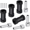 4-Pack HobbyPark RC Wheel Spacers 12mm Hex Drive Hubs Combiner Coupler Aluminum 25mm Offset Extension for 1/10 RC Crawler Car Parts (Black) view 1