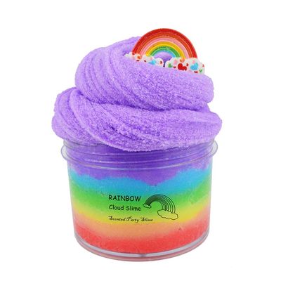 ICHICHI Rainbow Cloud Slime,Non-Sticky and Super Soft Scented Slime,Stress Relief Toy 7-Assorted
