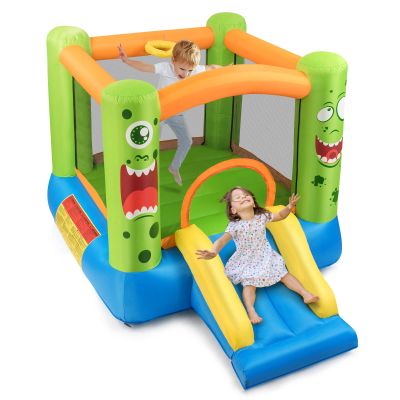 BOUNTECH Inflatable Bounce House, Bouncy House for Kids Indoor Outdoor Party with Jumping Area, Including Carry Bag, Repair Kit, 3-10, Castle Bounce House with Slide for Toddlers Backyard Party Gift
