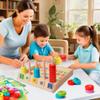 Lydaz Toddler Montessori Math Toys, Wooden Math Manipulatives with Counting Number Blocks, Preschool Kindergarten Learning Activities, Educational Math Toy for Kids 2-5, Christmas Stacking Puzzle Toy view 2