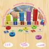 Lydaz Toddler Montessori Math Toys, Wooden Math Manipulatives with Counting Number Blocks, Preschool Kindergarten Learning Activities, Educational Math Toy for Kids 2-5, Christmas Stacking Puzzle Toy view 3