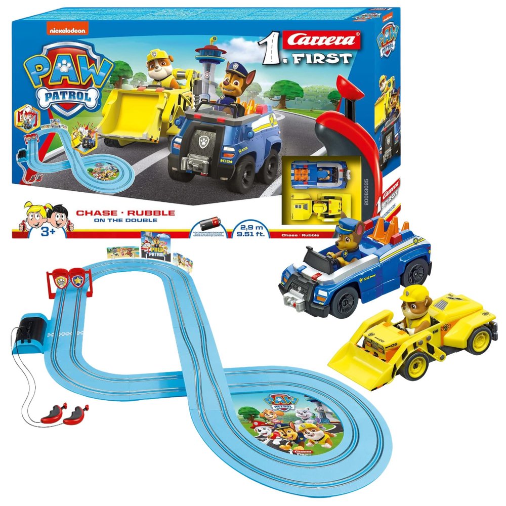 Carrera, Multicoloured 20063035 First Paw Patrol On The Double Slot Car Race Track Set 2.9 m