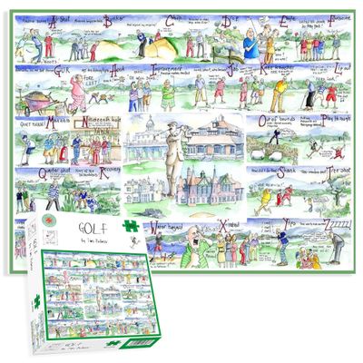 1000 Piece Jigsaw Puzzle - Golf by Tim Bulmer - Comical 1000 Piece Puzzles for Adults Colorful Jigsaw Puzzle, 66cm X 50cm Funny Jigsaw Puzzles, Gift for Golf Lovers