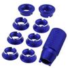 HobbyPark RC Control Transmitter Switch Nuts (8) & Wrench for Futaba JR Walkera Flysky Remote Controller (Blue) view 2
