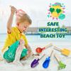 6 PCS 8" Kids Gardening Tools, Metal Beach Sandbox Digging Toys with Sturdy Wooden Handle, Safe Backyard Snow Sensory Playset Including Cylinder, Spoon, Fork, Rake, Flat & Pointed Shovels for Children view 4