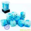Bescon Two Tone Glowing Dice D6 16mm 12pcs Set of ICY Rocks, 16mm Six Sided Die (12) Block of Glowing Dice view 3