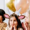 Amosfun Kids Goat Ears Headband with Horns Plush Animal Head Hoop for Halloween Costume Party Cosplay Accessories view 3