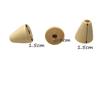 30pcs Irregular Wood Cone Beads Wooden Pyramid Beads for Making Bracelet Necklace Handmade DIY Beading Crafts Accessory (Cone 30pcs) view 2